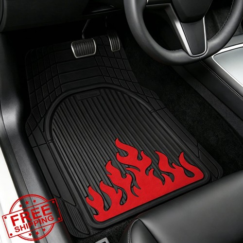 Oemats rubber car mats flame - rubber,