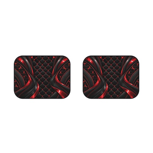 Red black quilted abstract - red,